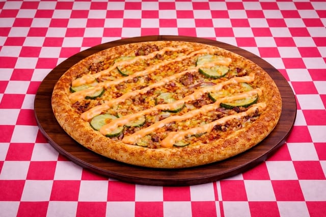 Small  Cheeseburger Bomb Pizza 10(Greek Style).