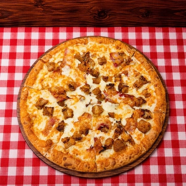 Large Crispy Chicken Bacon Ranch Pizza 14(Greek Style).