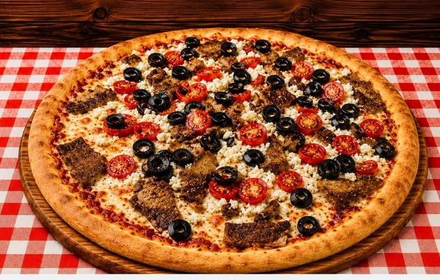 Large  Greek Gyro Pizza 14(Greek Style).