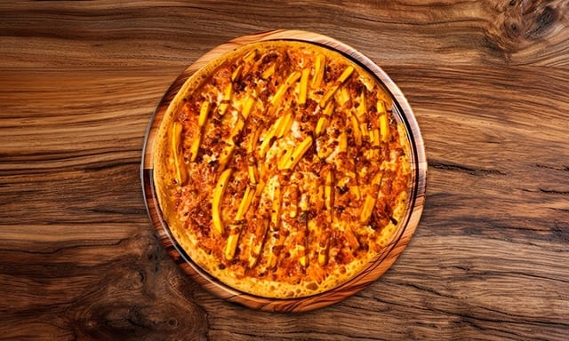 Small  Chourico Chips Pizza 10(Greek Style).