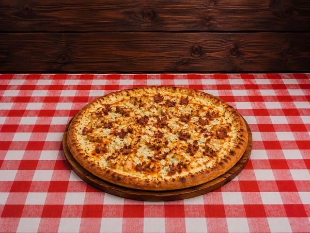 Small  Buffalo Blue Bacon Pizza 10(Greek style).