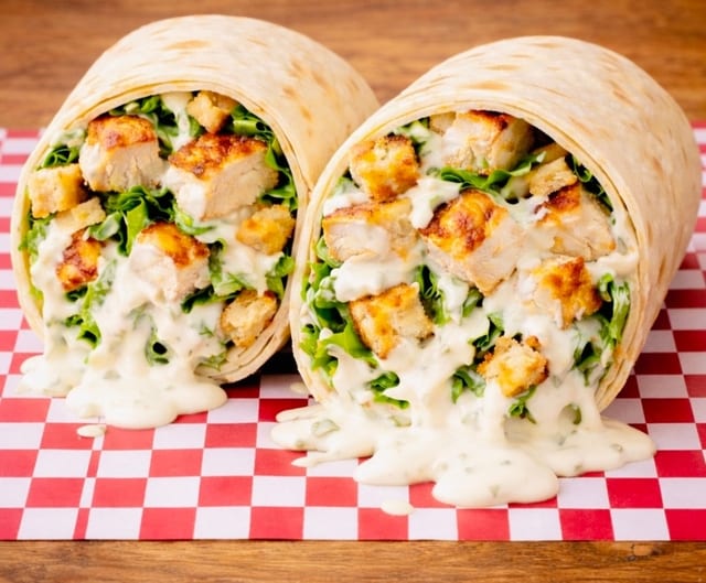 Grilled Chicken Caesar Wrap.