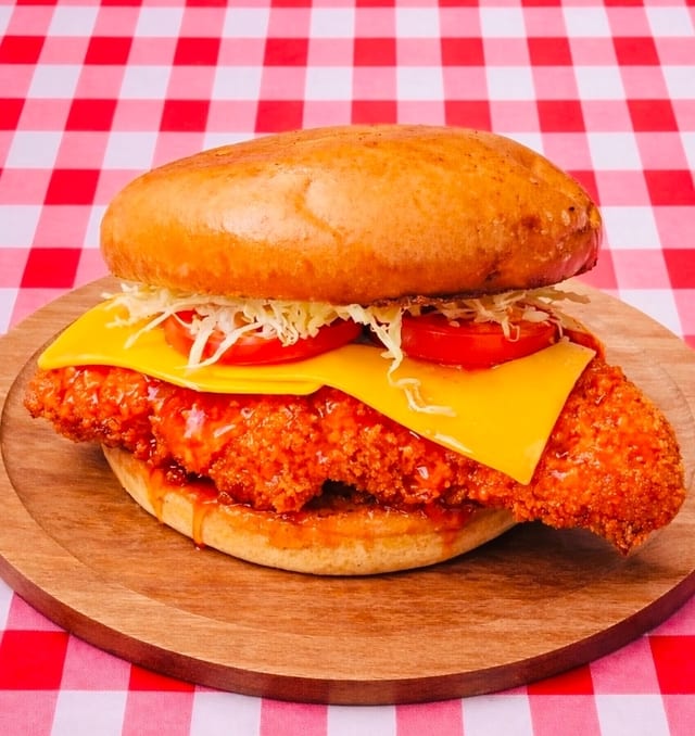 Sweet Chili Crispy Chicken Burger.