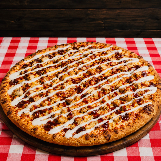 Large BBQ Grilled Chicken Bomb Pizza 14(Greek Style).