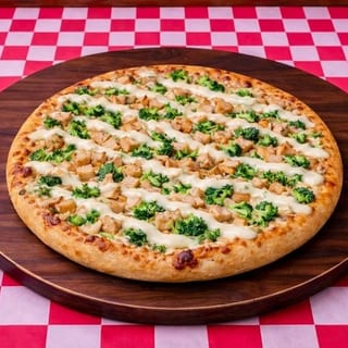Small Grilled Chicken Broccoli Alfredo Pizza 10(Greek Style)