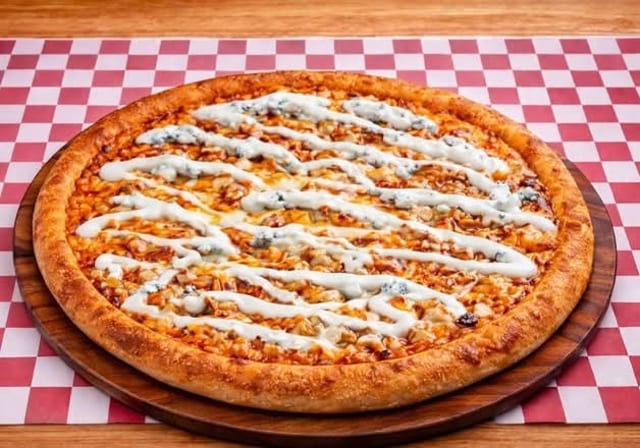 Large Teriyaki Chicken Bomb Pizza 14 (Greek Style).
