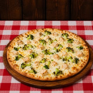 Small  Grilled Chicken Broccoli Alfredo Pizza 10(Greek style)